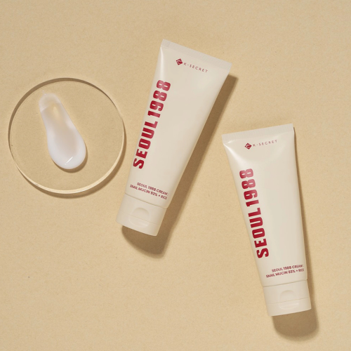 K-SECRET - SEOUL 1988 Cream : Snail Mucin 93% + Rice - Łagodzący Krem do Twarzy z Filtratem ze Śluzu Ślimaka i Ryżem - 100ml aranżacja