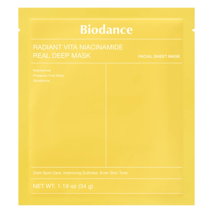 Biodance - Radiant Vita Niacinamide Real Deep Mask - Rozświetlająca Maska do Twarzy - 1szt