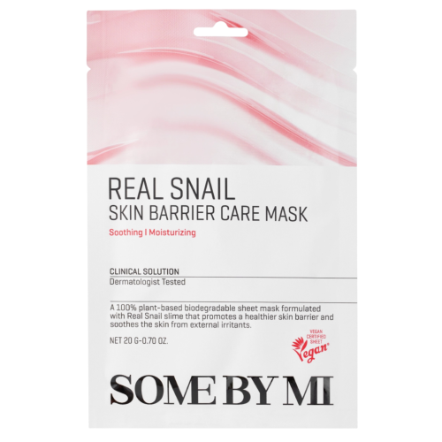 Some By Mi - Real Snail Skin Barrier Care Mask - Wzmacniająca Maska w Płachcie - 1szt
