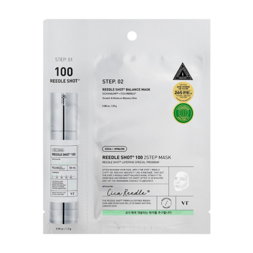 VT Cosmetics - Reedle Shot 100 2Step Mask - Ujędrniająca Maska do Twarzy w Płachcie - 1,5g+25g