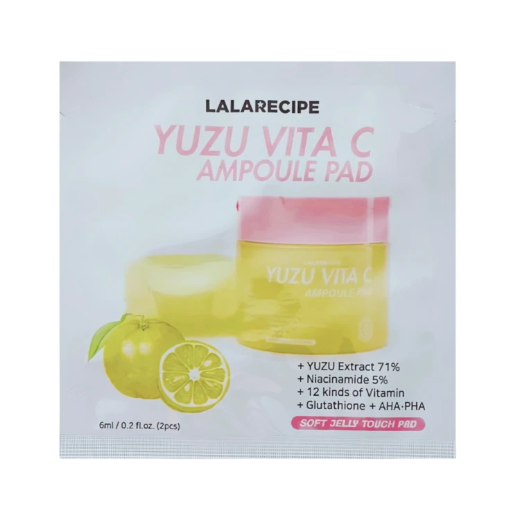 LalaRecipe - Yuzu Vita C Ampoule Pad - Rozjaśniające płatki z witaminą C - 2szt