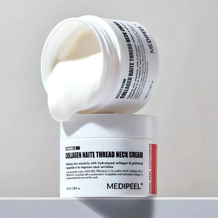 Medi-Peel Premium Collagen Naite Thread Neck Cream 2.0 - Kolagenowy Krem na szyję i dekolt - 100ml w aranżacji