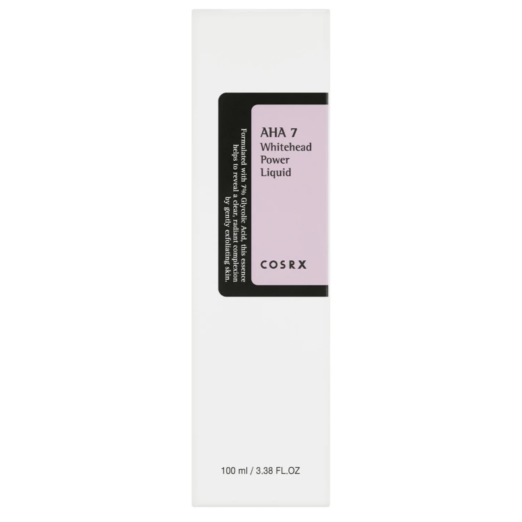 Cosrx - AHA 7 Whitehead Power Liquid - Liquid Płyn złuszczający z naturalnym kwasem AHA przeciw zaskórnikom - 100ml opakowanie