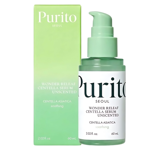 Purito Seoul - Wonder Releaf Centella Serum Unscented - Bezzapachowe Serum z Ekstraktem z Wąkroty Azjatyckiej - 60ml