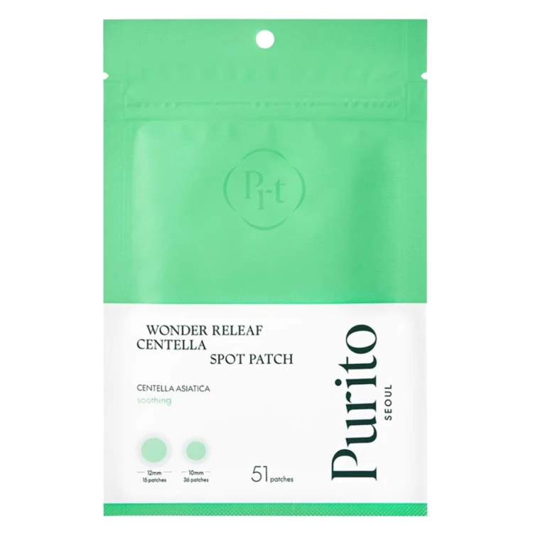 Purito Seoul - Wonder Releaf Centella Spot Patch - Plasterki na wypryski - 1op/51szt opakowanie