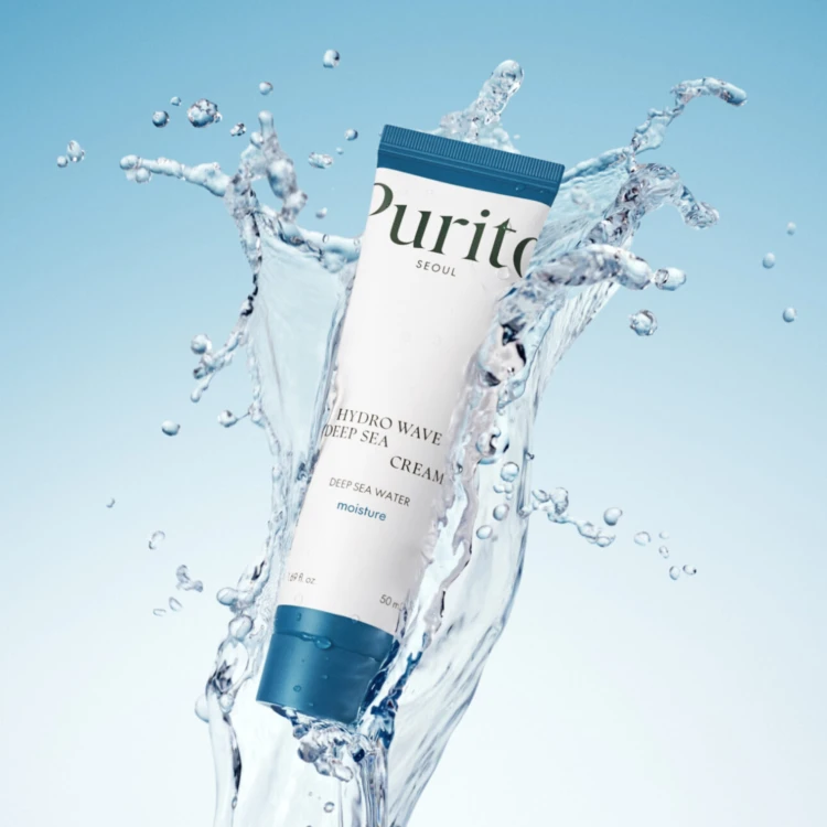 Purito Seoul - Hydro Wave Deep Sea Cream - Głęboko Nawilżający Krem na Bazie Wody Morskiej - 50ml w aranżacji