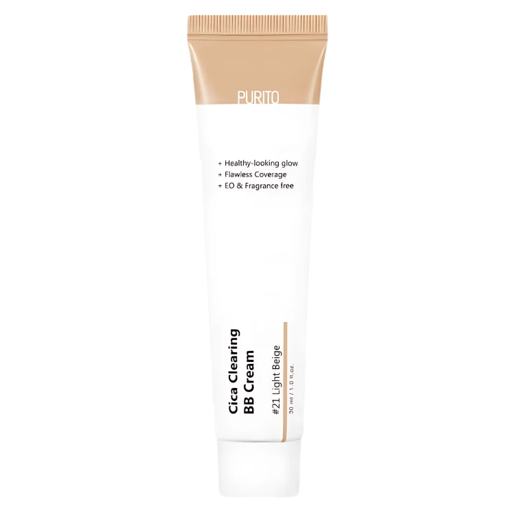 PURITO Cica Clearing BB Cream #21 Light Beige - Krem BB do twarzy - Jasny beż - 30ml stara wersja