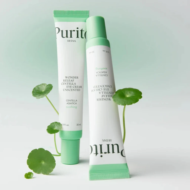 Purito Seoul - Wonder Releaf Centella Eye Cream Unscented - bezzapachowy krem pod oczy z wąkroty azjatyckiej - 30ml w aranżacji