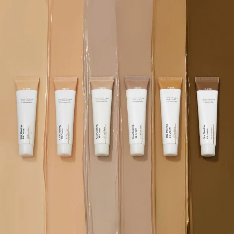 PURITO Cica Clearing BB Cream #15 Rose Ivory - Kryjący krem BB do twarzy - Różowa kość słoniowa - 30ml paleta kolorów