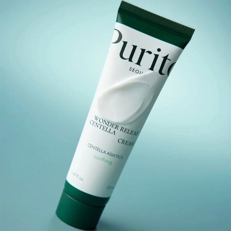 Purito Seoul - Wonder Releaf Centella Cream - Łagodzący Krem z Ekstraktem z Wąkroty Azjatyckiej - 50ml w aranżacji