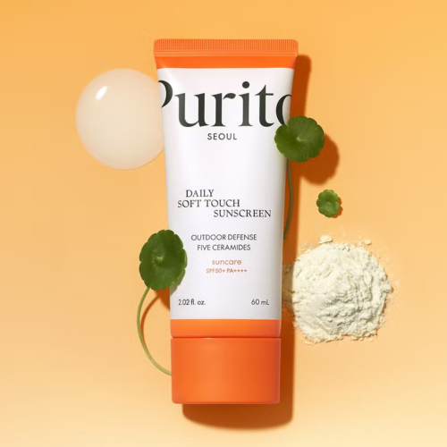 Purito Seoul - Daily Soft Touch Sunscreen SPF 50+ PA++++ - Krem Przeciwsłoneczny z Ceramidami - 60ml w aranżacji