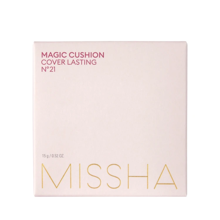 Missha - Magic Cushion Cover Lasting SPF50+/PA+++ - Podkład w Poduszce z Filtrem - #21 Neutral Light Beige - 15g opakowanie