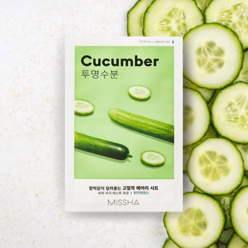 Missha - Airy Fit Sheet Mask - Cucumber - Nawilżająca Maseczka w Płachcie - 19g w aranżacji