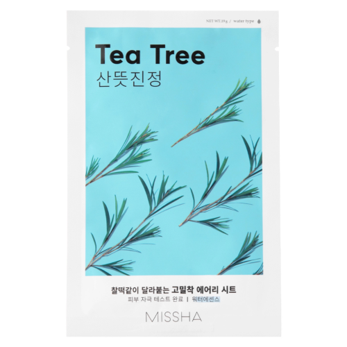 Missha - Airy Fit Sheet Mask - Tea Tree - Łagodząca Maseczka w Płachcie - 19g