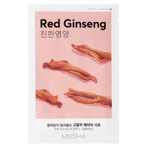 Missha - Airy Fit Sheet Mask - Red Ginseng - Odżywcza Maska w Płachcie - 19g
