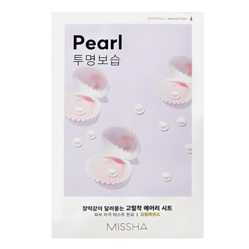 MISSHA Airy Fit Sheet Mask (Pearl) - Rozjaśniająca maseczka w płacie z perłą - 1szt