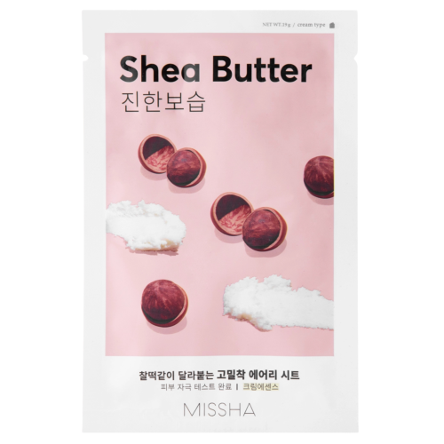 Missha - Airy Fit Sheet Mask - Shea Butter - Nawilżająco-Odżywcza Maska w Płachcie - 19g