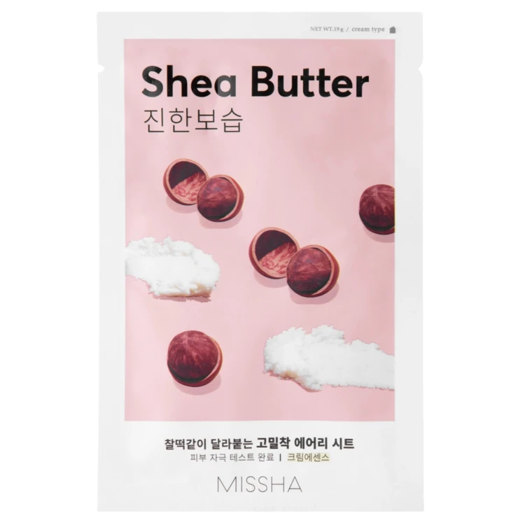 Missha - Airy Fit Sheet Mask - Shea Butter - Nawilżająco-Odżywcza Maska w Płachcie - 19g