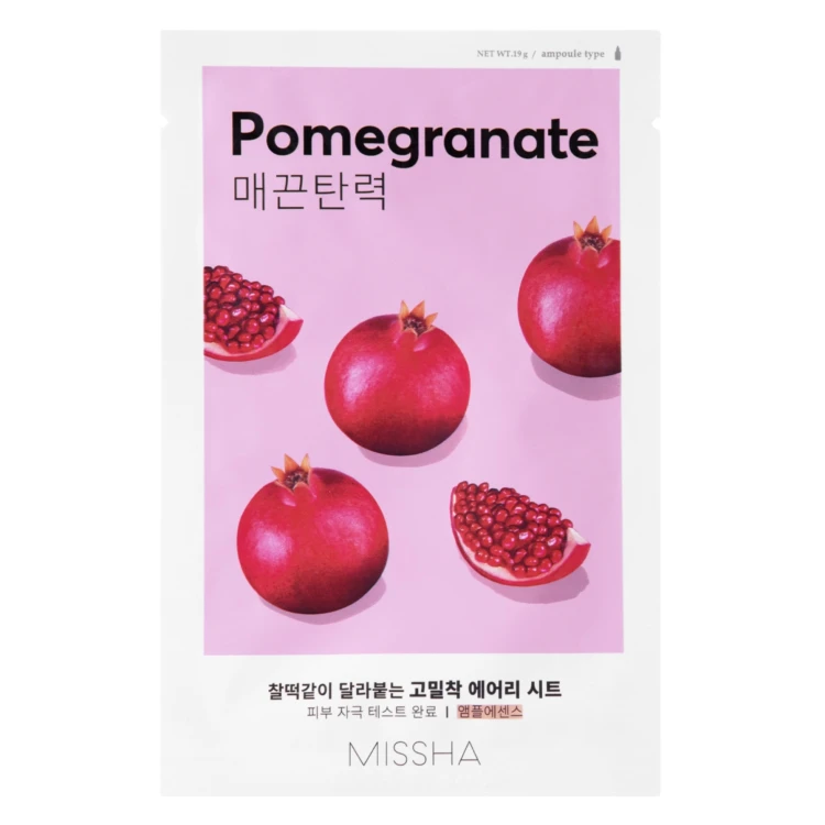 Missha - Airy Fit Sheet Mask - Pomegranate - Ujędrniająca Maska w Płachcie - 19g