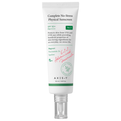 Axis-y - Complete No-Stress Physical Sunscreen SPF50+/PA++++ - Krem z Filtrami Fizycznymi - 50ml