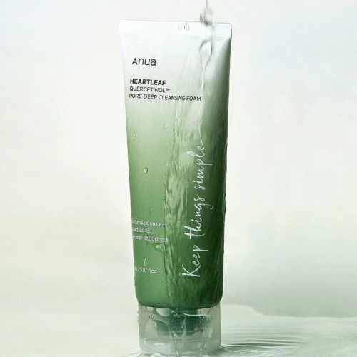 Anua - Heartleaf Quercetinol Pore Deep Cleansing Foam - Dogłębnie Oczyszczająca Pianka do Twarzy - 150ml - w aranżacji