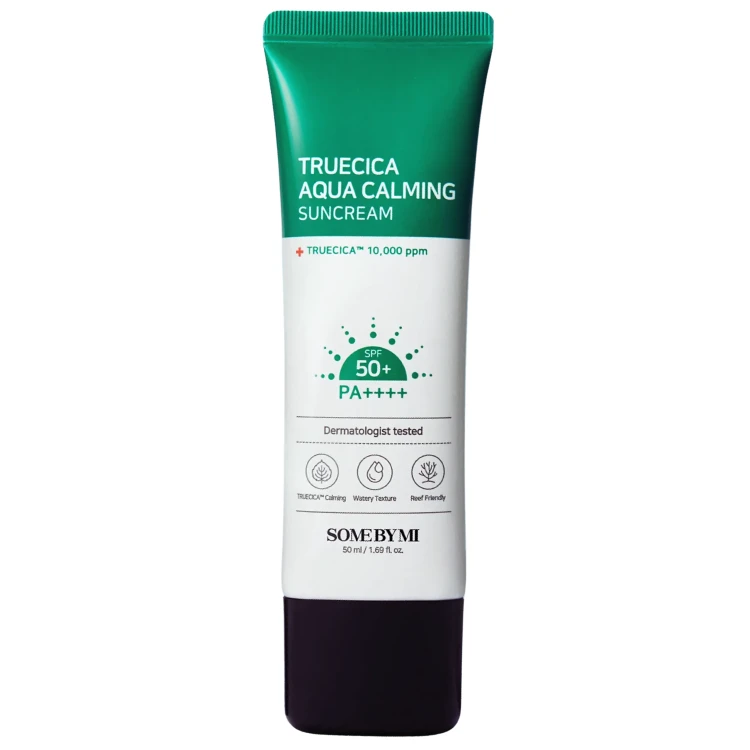SomeByMi - Truecica Aqua Calming Suncream SPF50+/PA++++ - Łagodzący Krem z Filtrem Przeciwsłonecznym - 50ml