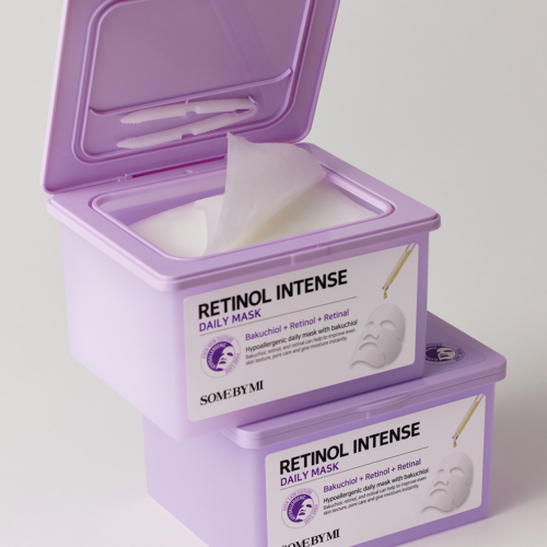 SomeByMi - Retinol Intense Daily Mask - Regenerująco-Napinający Zestaw Masek w Płachcie - 350ml/30szt w aranżacji