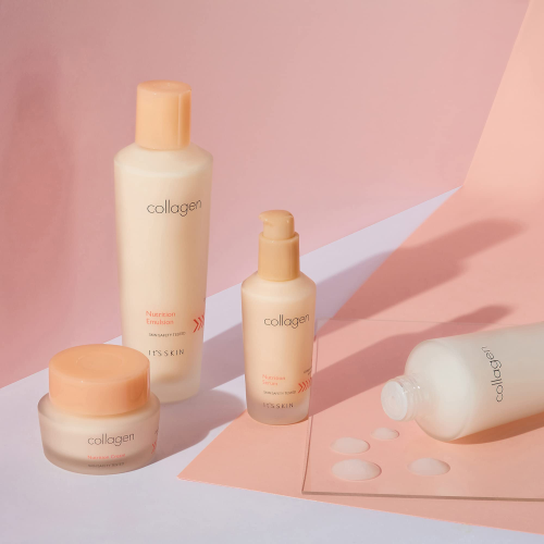 ITS SKIN Collagen Nutrition Emulsion + - Ujędrniająca emulsja do twarzy z hydrolizowanym kolagenem - 150ml w aranżacji