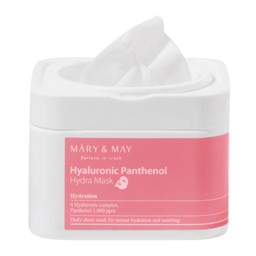 Mary&amp;May - Hyaluronic Panthenol Hydra Mask - Zestaw nawilżających maseczek do twarzy - 30szt