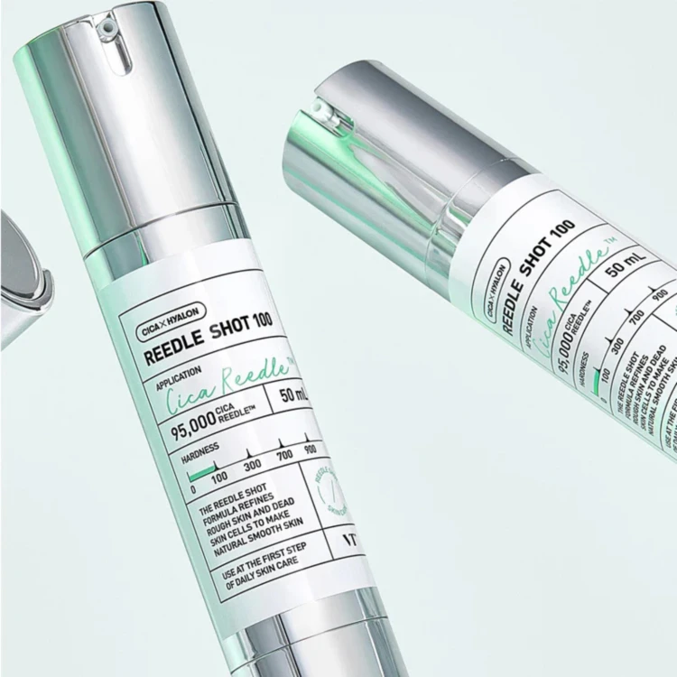 VT Cosmetics - Reedle Shot 100 - Mikroigłowy Booster do Twarzy Poprawiający Teksturę Skóry - 50ml w aranżacji