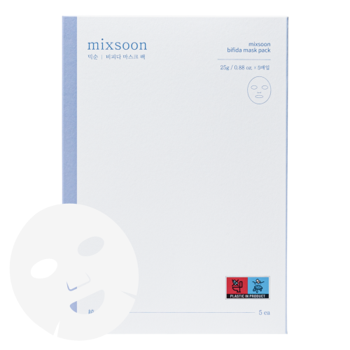 Mixsoon - Centella Mask Pack - Zestaw Masek w Płachcie z Wąkrotą - 5szt