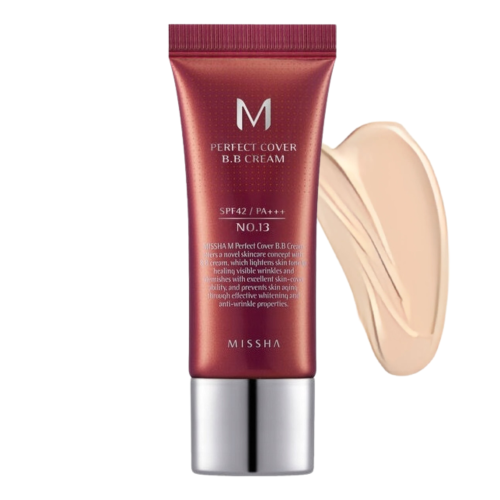 MISSHA M Perfect Cover B.B Cream 20ml No. 13 Spf42 / Pa+++ - Krem BB do twarzy - Jasny beżowy - 20ml z odcieniem
