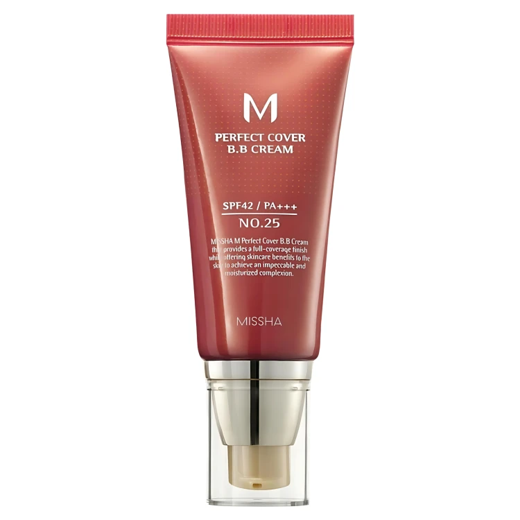 Missha - M Perfect Cover BB Cream SPF42/PA+++ - Kryjący Krem BB - No.25 Warm Beige - 50ml