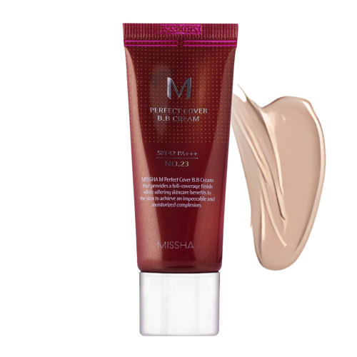 Missha - M Perfect Cover BB Cream SPF42/PA+++ - Kryjący Krem BB - No.23 Natural Beige - 20ml  z odcieniem