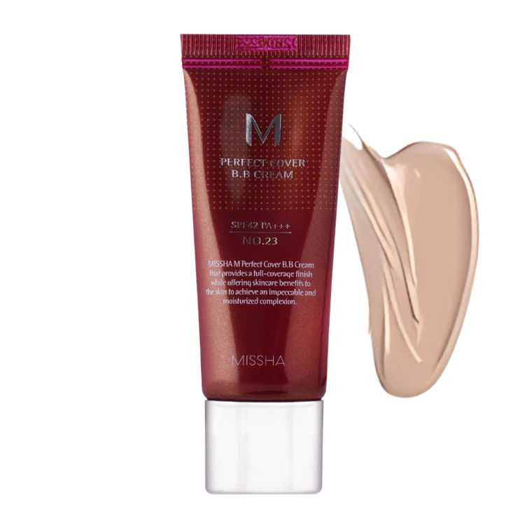 Missha - M Perfect Cover BB Cream SPF42/PA+++ - Kryjący Krem BB - No.23 Natural Beige - 20ml  z odcieniem