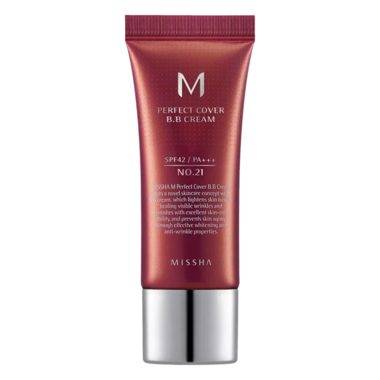 MISSHA M Perfect Cover B.B Cream No. 21 Spf42 / Pa+++ - Krem BB do twarzy - Lekki beżowy - 20ml