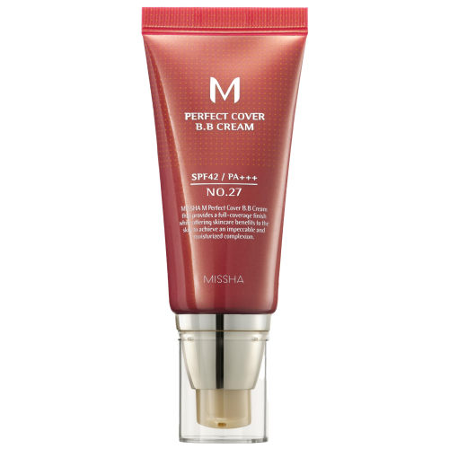 Missha - M Perfect Cover BB Cream SPF42/PA+++ - Kryjący Krem BB - No.27 Honey Beige - 50ml