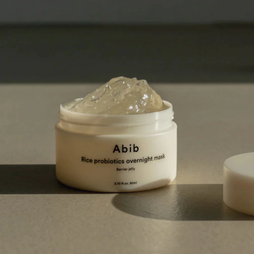 Abib - Rice Probiotics Overnight Mask Barrier Jelly - Maska na Noc z Probiotykami Ryżowymi - 80ml - W Aranżacji