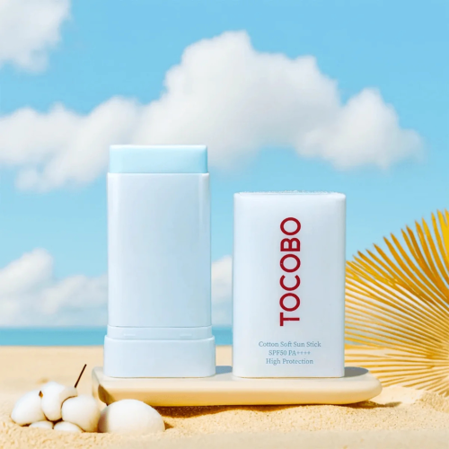 Tocobo - Cotton Soft Sun Stick SPF50+ PA++++ - Krem z Filtrem SPF w Sztyfcie - 19g w aranżacji
