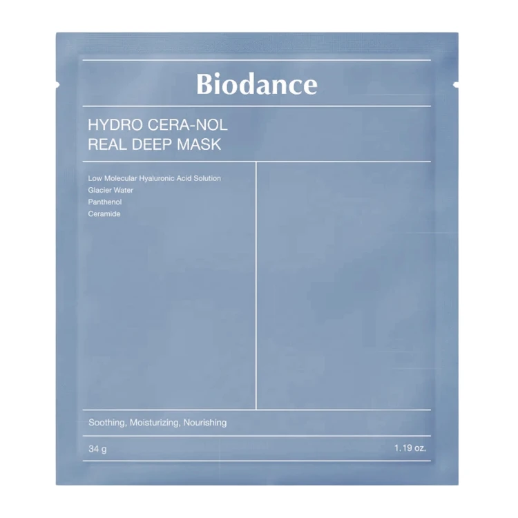 Biodance - Hydro Cera-nol Real Deep Mask - Nawilżająca kolagenowa maseczka do twarzy w płacie - 1szt/34g