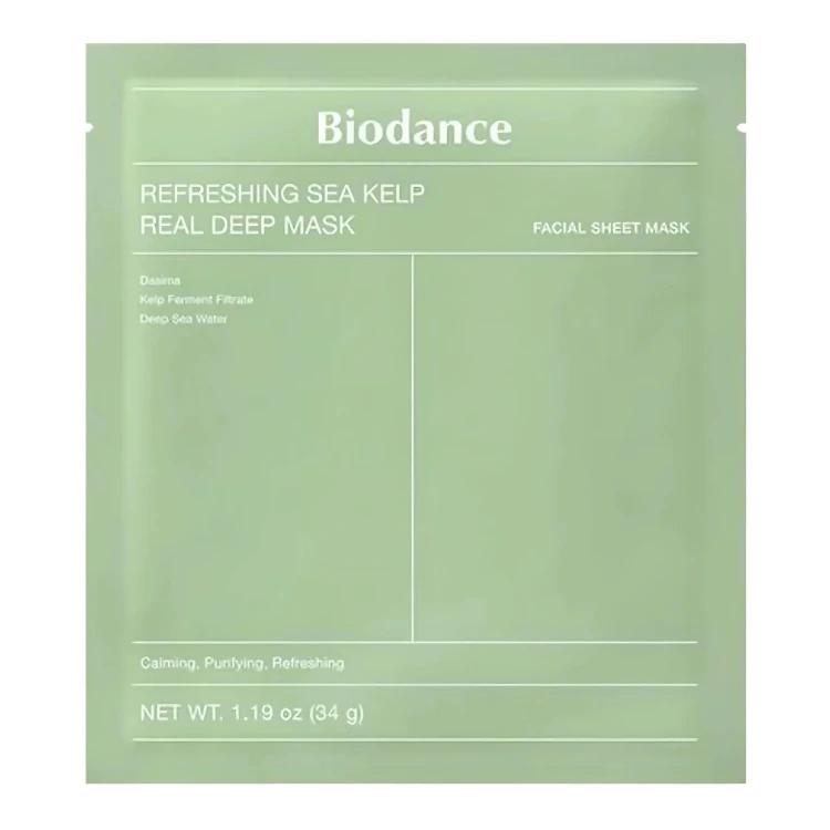 Biodance - Refreshing Sea Kelp Real Deep Mask - Kojąco-Nawilżająca Maska do Twarzy - 1szt/34g